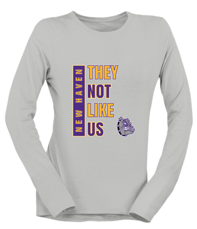 New Haven Bulldogs They Not Like Us #1 Women's Premium LS T-Shirt