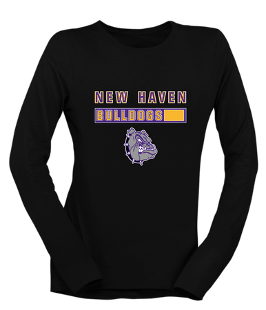 New Haven Bulldogs Mascot #7 Women's Premium LS T-Shirt
