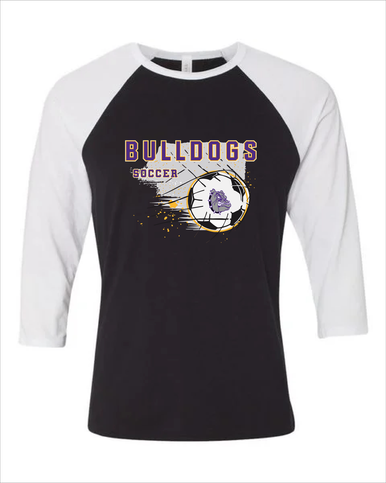 New Haven Bulldogs Soccer #2 Men's Baseball T-Shirt