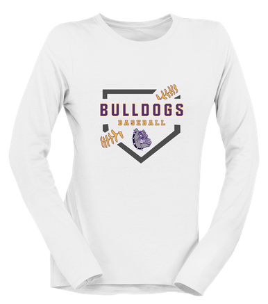 New Haven Bulldogs Baseball #2 Women's LS T-Shirt