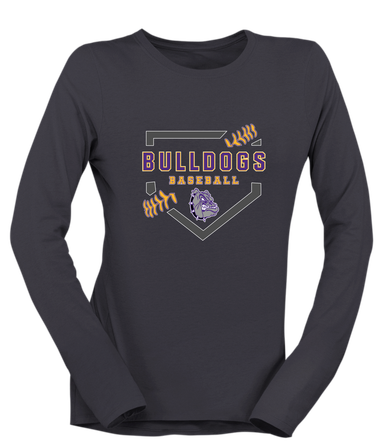New Haven Bulldogs Baseball #2 Women's Premium LS T-Shirt