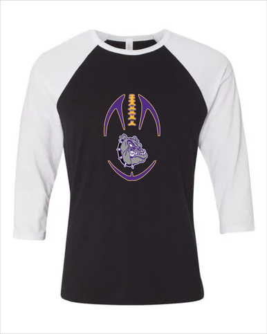 New Haven Bulldogs Football #4 Women's Baseball T-Shirt