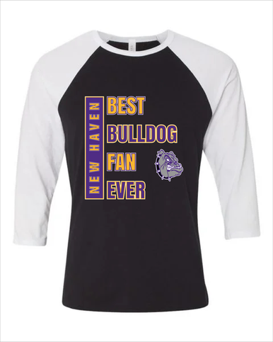 New Haven Bulldogs Best Bulldog Fan Women's Baseball T-Shirt