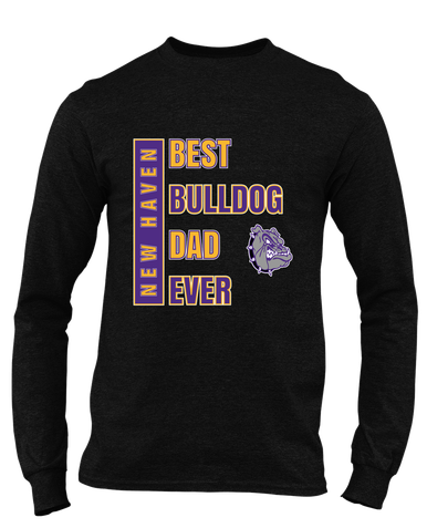 New Haven Bulldogs Best Bulldog Dad Men's Premium LS T-Shirt