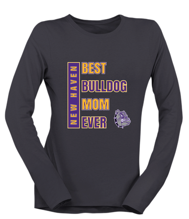 New Haven Bulldogs Best Bulldog Mom Women's Premium LS T-Shirt
