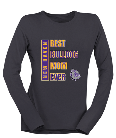 New Haven Bulldogs Best Bulldog Mom Women's LS T-Shirt