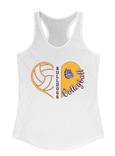 New Haven Bulldogs Heart Volleyball Women's Tank Top