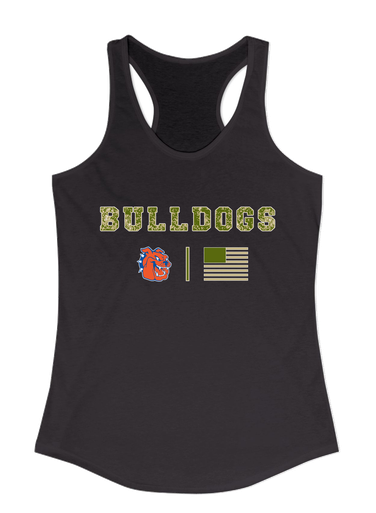 Yonkers Bulldogs Camo Flag Women's Tank Top