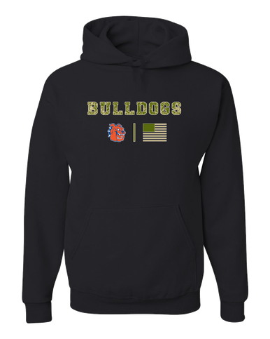 Yonkers Bulldogs Camo Flag Men's Premium Hoodie