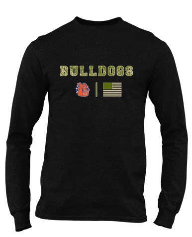 Yonkers Bulldogs Camo Flag Men's Premium LS T-Shirt
