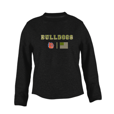 Yonkers Bulldogs Camo Flag Women's Sweatshirt