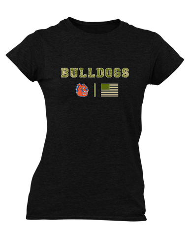 Yonkers Bulldogs Camo Flag Women's Premium SS T-Shirt