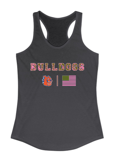 Yonkers Bulldogs Pink Camo Flag Women's Tank Top