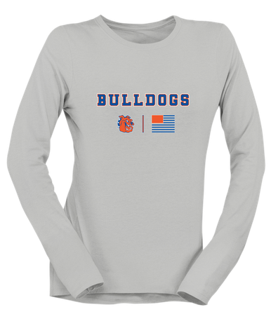 Yonkers Bulldogs Team Colors Flag Women's Premium LS T-Shirt