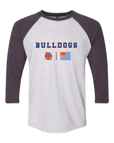 Yonkers Bulldogs Team Colors Flag Men's Baseball T-Shirt