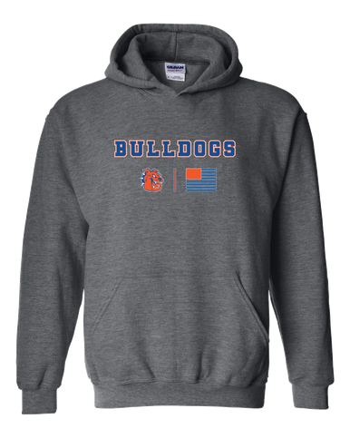 Yonkers Bulldogs Team Colors Flag Men's Hoodie