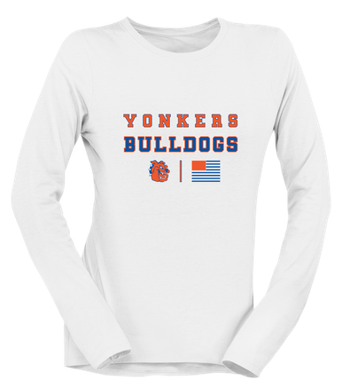 Yonkers Bulldogs Spirit Flag Women's LS T-Shirt