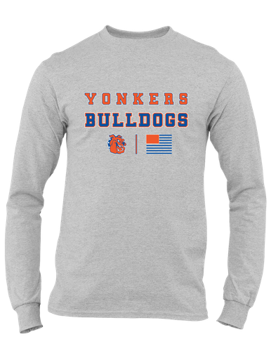 Yonkers Bulldogs Spirit Flag Men's LS T-Shirt