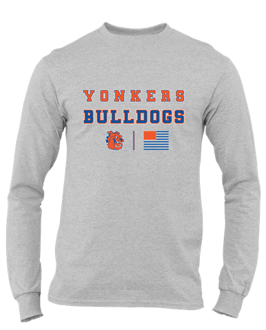 Yonkers Bulldogs Spirit Flag Men's Premium LS T-Shirt