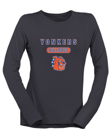 Yonkers Bulldogs Mascot #3 Women's LS T-Shirt