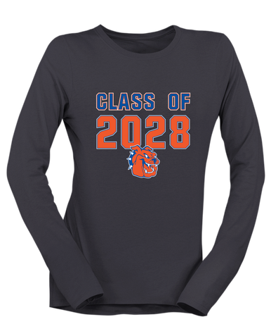 Yonkers Bulldogs Class of 2028 Women's LS T-Shirt
