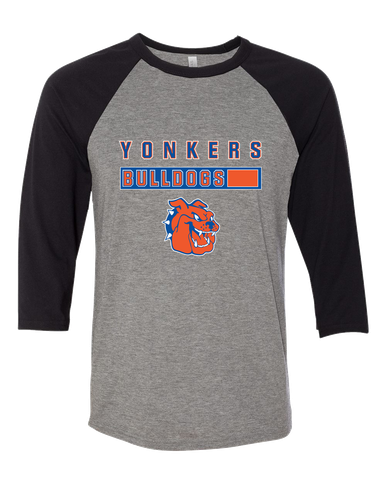 Yonkers Bulldogs Mascot #7 Women's Baseball T-Shirt