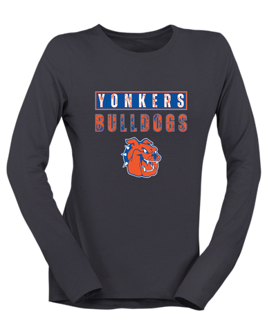 Yonkers Bulldogs Mascot #9 Women's LS T-Shirt