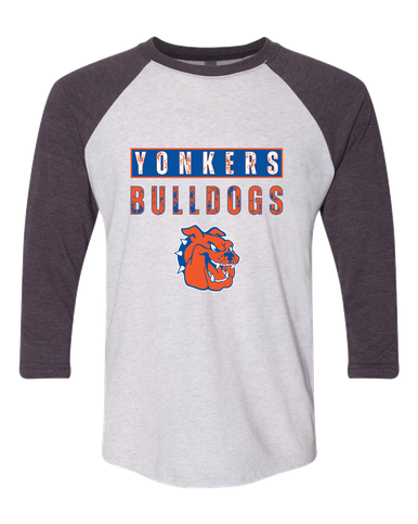 Yonkers Bulldogs Mascot #9 Women's Baseball T-Shirt