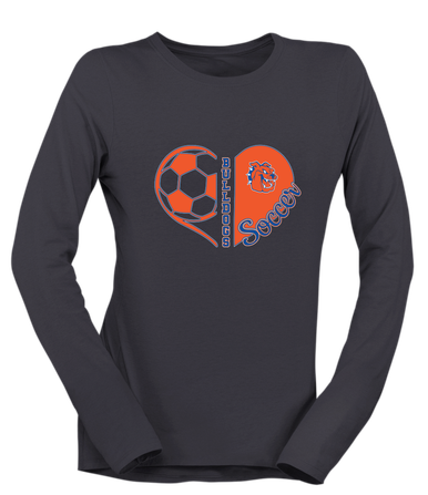 Yonkers Bulldogs Heart Soccer Women's Premium LS T-Shirt
