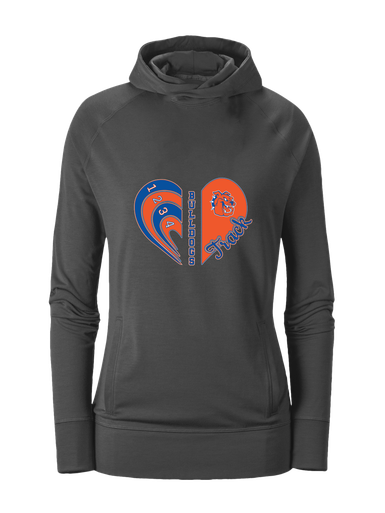 Yonkers Bulldogs Heart Track Women's Hoodie