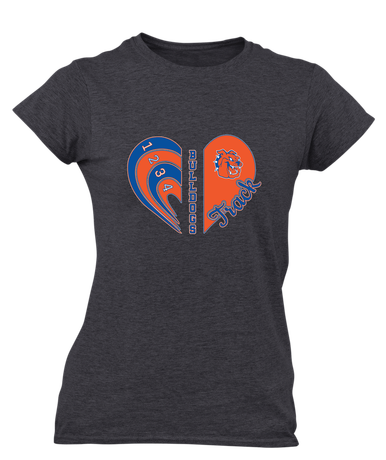 Yonkers Bulldogs Heart Track Women's Premium SS T-Shirt