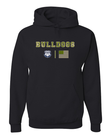 Stone Bridge Bulldogs Camo Flag Men's Premium Hoodie