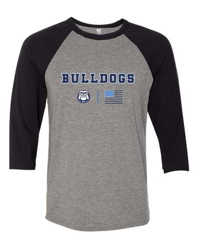 Stone Bridge Bulldogs Team Colors Flag Women's Baseball T-Shirt