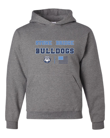 Stone Bridge Bulldogs Spirit Flag Men's Premium Hoodie
