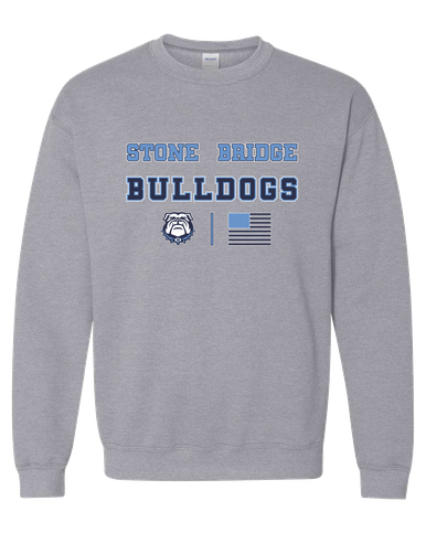 Stone Bridge Bulldogs Spirit Flag Men's Sweatshirt