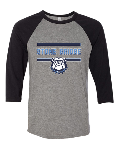 Stone Bridge Bulldogs Mascot #4 Men's Baseball T-Shirt