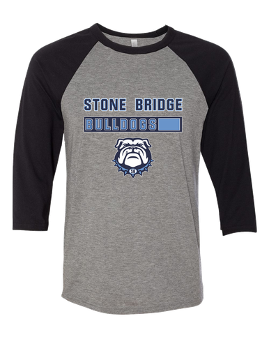 Stone Bridge Bulldogs Mascot #7 Women's Baseball T-Shirt