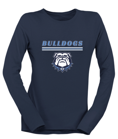 Stone Bridge Bulldogs Mascot #8 Women's Premium LS T-Shirt