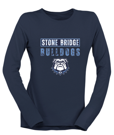 Stone Bridge Bulldogs Mascot #9 Women's LS T-Shirt