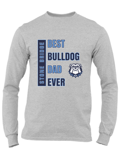 Stone Bridge Bulldogs Best Bulldog Dad Men's LS T-Shirt