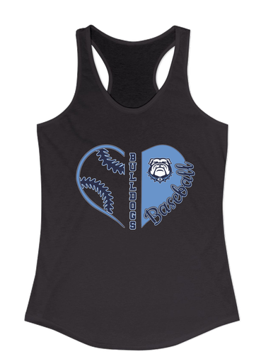 Stone Bridge Bulldogs Heart Baseball Women's Tank Top