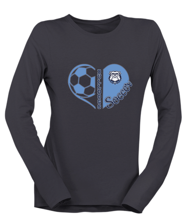 Stone Bridge Bulldogs Heart Soccer Women's Premium LS T-Shirt