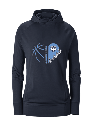 Stone Bridge Bulldogs Heart Basketball Women's Hoodie