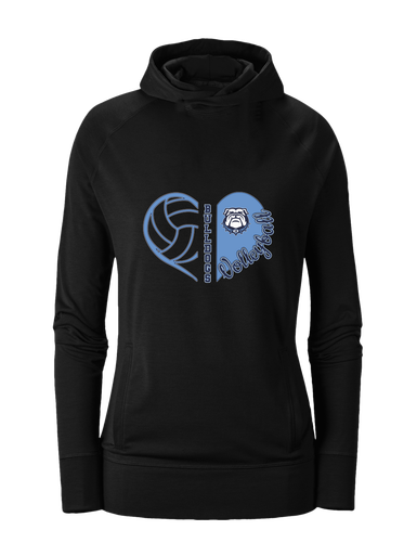 Stone Bridge Bulldogs Heart Volleyball Women's Hoodie