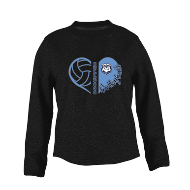Stone Bridge Bulldogs Heart Volleyball Women's Sweatshirt