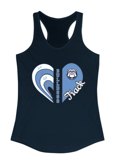 Stone Bridge Bulldogs Heart Track Women's Tank Top
