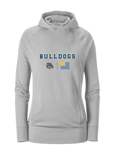 North Platte Bulldogs Team Colors Flag Women's Hoodie