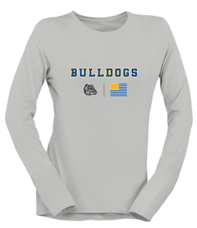 North Platte Bulldogs Team Colors Flag Women's Premium LS T-Shirt