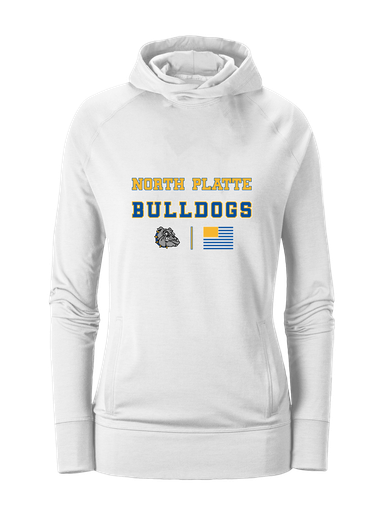 North Platte Bulldogs Spirit Flag Women's Hoodie