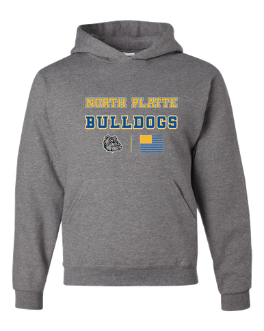 North Platte Bulldogs Spirit Flag Men's Premium Hoodie